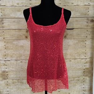 Metaphor Sheer Sequin Tank